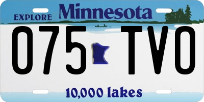 MN license plate 075TVO