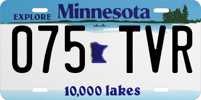 MN license plate 075TVR