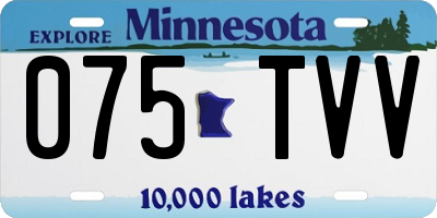 MN license plate 075TVV