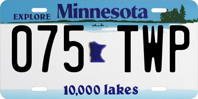MN license plate 075TWP