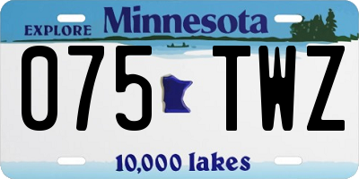 MN license plate 075TWZ