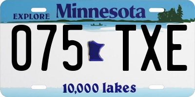 MN license plate 075TXE