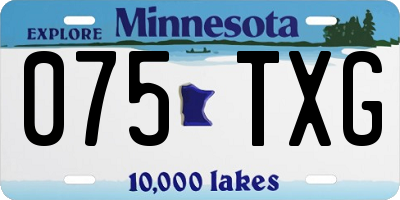 MN license plate 075TXG