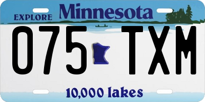 MN license plate 075TXM