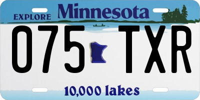 MN license plate 075TXR