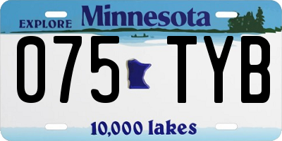 MN license plate 075TYB