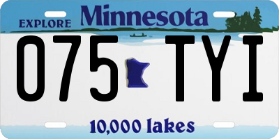 MN license plate 075TYI