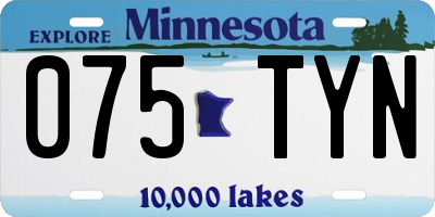 MN license plate 075TYN