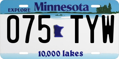 MN license plate 075TYW