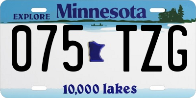 MN license plate 075TZG