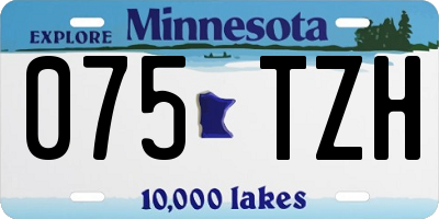 MN license plate 075TZH
