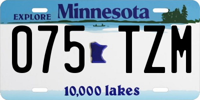 MN license plate 075TZM