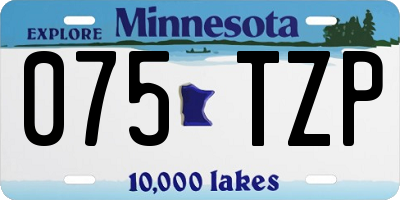 MN license plate 075TZP