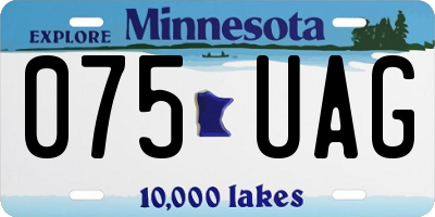 MN license plate 075UAG