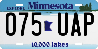 MN license plate 075UAP