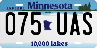 MN license plate 075UAS