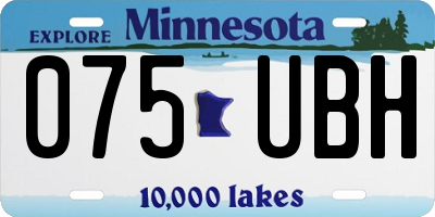 MN license plate 075UBH