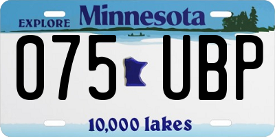 MN license plate 075UBP