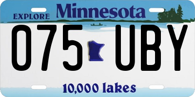 MN license plate 075UBY