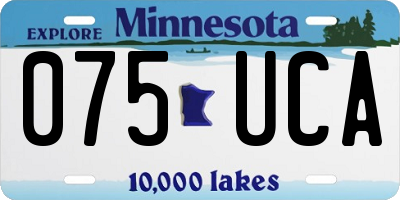 MN license plate 075UCA