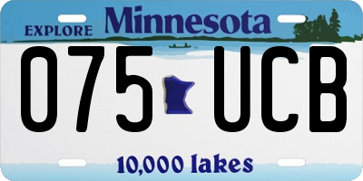 MN license plate 075UCB