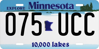 MN license plate 075UCC