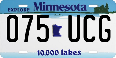 MN license plate 075UCG