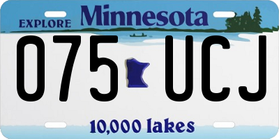 MN license plate 075UCJ