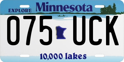 MN license plate 075UCK