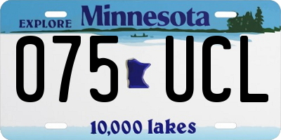 MN license plate 075UCL