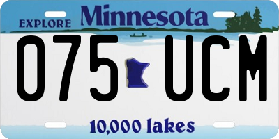 MN license plate 075UCM