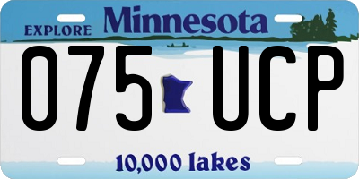MN license plate 075UCP