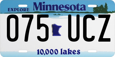 MN license plate 075UCZ