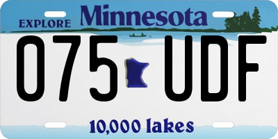 MN license plate 075UDF