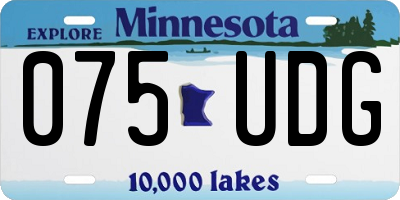 MN license plate 075UDG