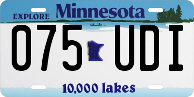 MN license plate 075UDI