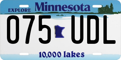 MN license plate 075UDL