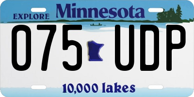 MN license plate 075UDP