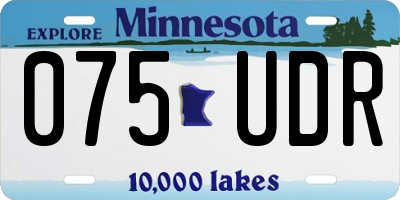 MN license plate 075UDR