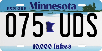 MN license plate 075UDS