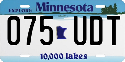 MN license plate 075UDT