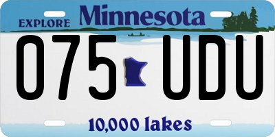 MN license plate 075UDU