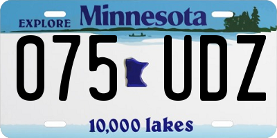 MN license plate 075UDZ