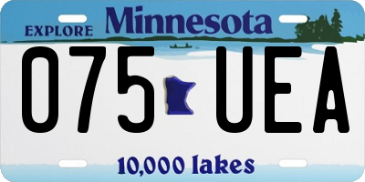MN license plate 075UEA