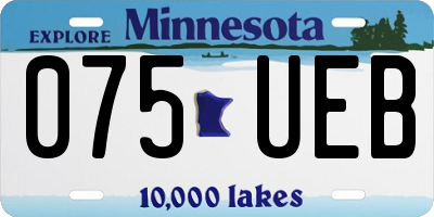 MN license plate 075UEB