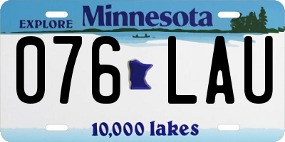 MN license plate 076LAU