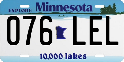 MN license plate 076LEL