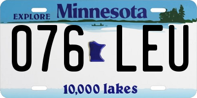 MN license plate 076LEU