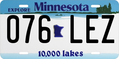 MN license plate 076LEZ