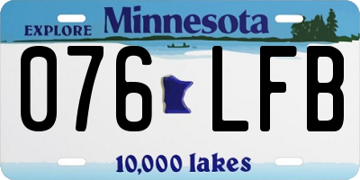 MN license plate 076LFB